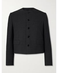 Celine - Pinstriped Wool And Silk-Blend Gabardine Blazer - Lyst