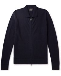 Brioni - Ribbed Cashmere Zip-up Sweater - Lyst