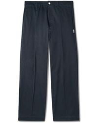 Human Made - Wide-Leg Pleated Cotton-Twill Trousers - Lyst