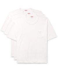 Visvim - Sublig Jumbo Three-pack Cotton-blend Jersey T-shirts - Lyst