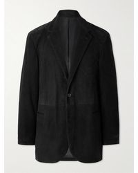 A.PRESSE - Suede Blazer - Lyst