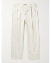 Barena - Tartan Straight-leg Pleated Cotton-blend Gabardine Trousers - Lyst