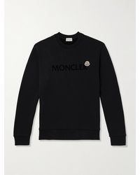 Moncler - Flocked-Logo Cotton Sweatshirt - Lyst
