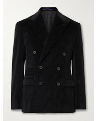 Ralph Lauren Purple Label - Double-breasted Cotton-corduroy Suit Jacket - Lyst