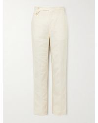 J. Mueser - Waverly Slim-fit Straight-leg Linen Suit Trousers - Lyst
