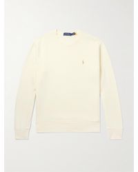 Polo Ralph Lauren - Logo-embroidered Cotton-jersey Sweatshirt - Lyst