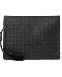 Dunhill - Leather-trimmed Logo-print Coated-canvas Pouch - Lyst