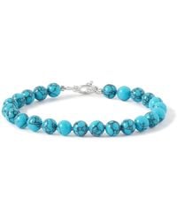 Needles - Silver-tone Turquoise Beaded Bracelet - Lyst