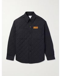 Bottega Veneta - Intrecciato Suede-Trimmed Quilted Cotton-Blend Overshirt - Lyst