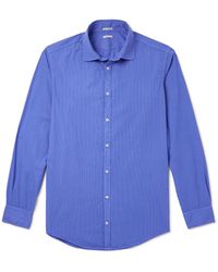 Massimo Alba - Canary Slim-fit Checked Cotton-poplin Shirt - Lyst