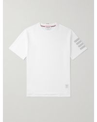 Thom Browne - T-Shirt aus Baumwoll-Jersey mit Streifen - Lyst