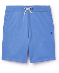Polo Ralph Lauren - Straight-leg Logo-embroidered Cotton-blend Jersey Drawstring Shorts - Lyst