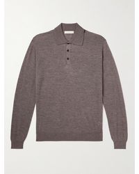 Saman Amel - Slim-fit Cashmere And Silk-blend Polo Shirt - Lyst