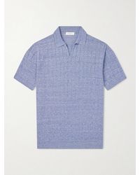 Boglioli - Ribbed Linen And Cotton-Blend Polo Shirt - Lyst