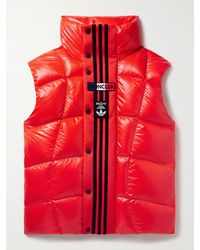 Moncler Genius - Adidas Originals Bozon Daunenweste aus gestepptem glänzendem Shell mit Besatz aus technischem Jersey - Lyst