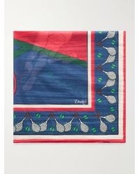 Drake's - Printed Cotton And Silk-Blend Scarf - Lyst