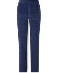 Massimo Alba - Mauko Straight-Leg Prince Of Wales Checked Cotton-Blend Corduroy Suit Trousers - Lyst