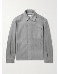 Loewe - Oversized-Hemdjacke aus Veloursleder mit Logoprägung - Lyst