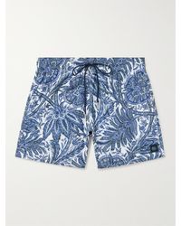 Etro - Slim-fit Mid-length Logo-appliquéd Paisley-print Swim Shorts - Lyst