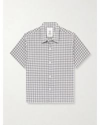 mfpen - Holiday Checked Textured Cotton-Blend Shirt - Lyst