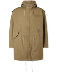 Celine - Cotton-Canvas Hooded Parka - Lyst