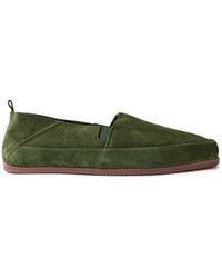 Mulo - Collapsible-Heel Suede Loafers - Lyst