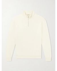AURALEE - Cotton Half-Zip Sweatshirt - Lyst