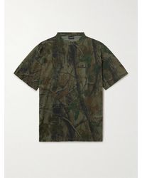 Balenciaga - Logo-Embroidered Camouflage-Print Cotton-Jersey T-Shirt - Lyst
