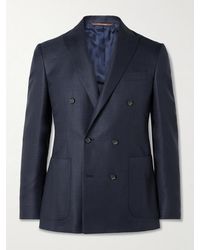 Canali - Unstructured Wool, Silk And Linen-Blend Blazer - Lyst