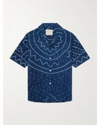 Kardo - Ronen Convertible-collar Garment-dyed Cotton Shirt - Lyst