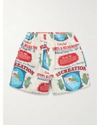 Bode - Rec. Enrichment gerade geschnittene Shorts aus bedrucktem Baumwoll-Twill - Lyst