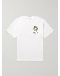 Maison Kitsuné - Floating Flowers Logo-print Cotton-jersey T-shirt - Lyst