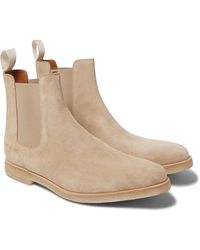 common projects chelsea boots beige