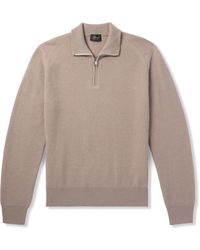 Brioni - Cashmere And Wool-Blend Half-Zip Sweater - Lyst