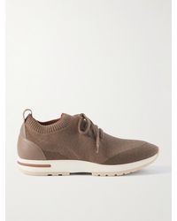 Loro Piana - 360 Flexy Walk Leather-Trimmed Wish Wool Sneakers - Lyst