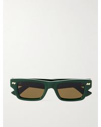 Bottega Veneta - Ribbon Stud Square-Frame Recycled-Acetate Sunglasses - Lyst