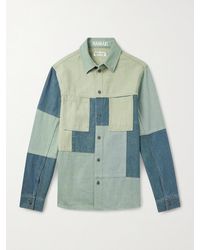MANAAKI - Patchwork Denim Shirt - Lyst