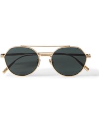 Dior - Diorblacksuit R6u Aviator-style Gold-tone Sunglasses - Lyst