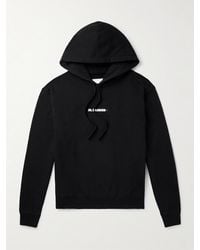 Jil Sander - Logo-Print Cotton-Jersey Hoodie - Lyst