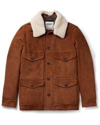 Valstar - Montana Shearling-trimmed Padded Suede Down Jacket - Lyst