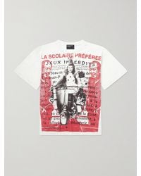 Enfants Riches Deprimes - La Scolaire Préféree Printed Distressed Cotton-Jersey T-Shirt - Lyst