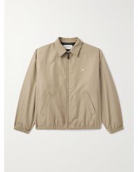 Celine - Logo-Embroidered Wool And Cotton-Blend Gabardine Blouson Jacket - Lyst