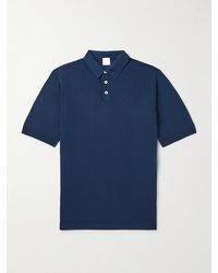 Eleventy - Garment-Dyed Cotton Polo Shirt - Lyst
