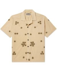 Kartik Research - Camp-Collar Embroidered Cotton Shirt - Lyst