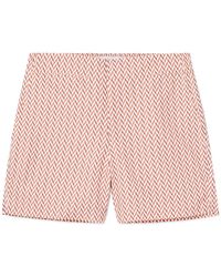 Frescobol Carioca - Copacabana Straight-leg Mid-length Printed Recycled Swim Shorts - Lyst