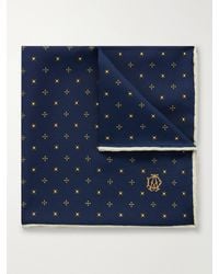 dunhill - Floral-Jacquard Silk Pocket Square - Lyst