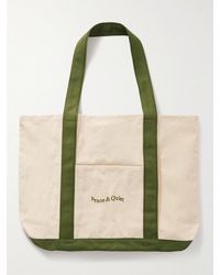 Museum of Peace & Quiet - Wordmark Logo-embroidered Cotton-canvas Tote - Lyst