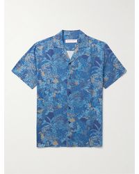 Orlebar Brown - Travis Slim-fit Camp-collar Printed Woven Shirt - Lyst