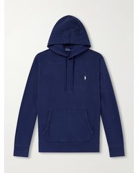 Polo Ralph Lauren - Logo-Embroidered Cotton-Jersey Hoodie - Lyst