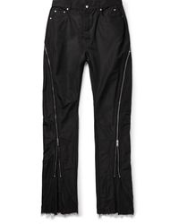 Rick Owens - Bolan Banana Slim-fit Flared Zip-embellished Faille Trousers - Lyst